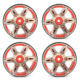Llantas Fastrax 1.9 de aluminio beadlock 6 radios en rojo (4pcs) FAST0146R