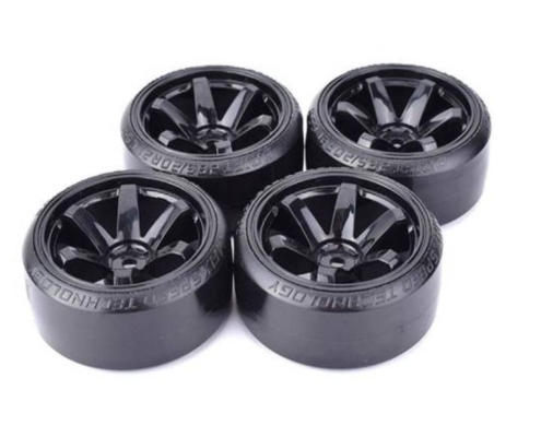 Ruedas Drift 1/10 -6 radios negros (4pcs) DP3017