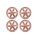 Llantas Fastrax 1.9 de aluminio beadlock 6 radios en rojo (4pcs) FAST0146R
