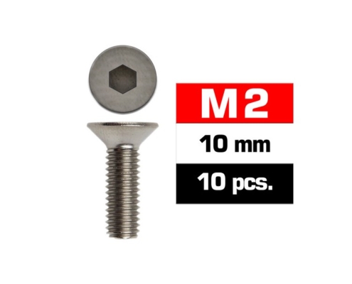 Tornillos M2x10 Ultimate Racing Avellanado (10pcs) UR161210