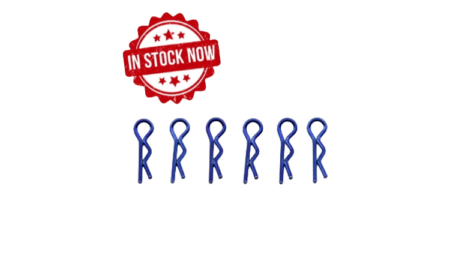 Clips de carrocería Team Associated Azul metálico (6pcs) 1736