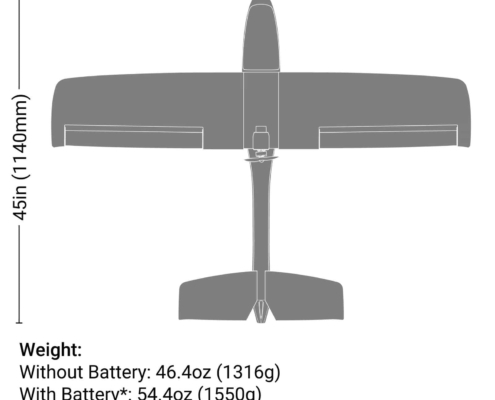Avión RC AeroScout S 2 1.1m BNF Basic Hobbyzone (Sin batería y cargador) HBZ385001
