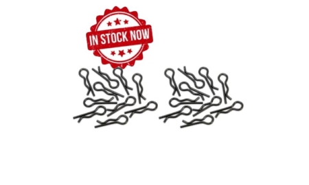 Clips de carrocería HPI pequeños 4mm (negros) (20pcs) HPI-6121
