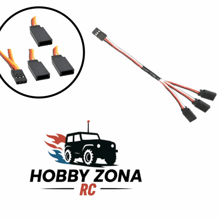 Cable de extensión en paralelo "Y" conector Futaba/JR (3 en 1) 20cm