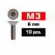 Tornillos M3x6 Ultimate Racing avellanado (10pcs) UR161306