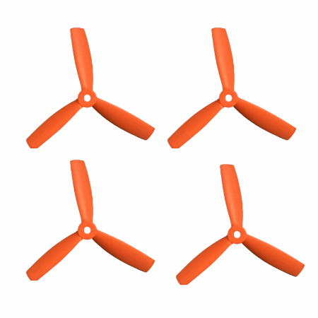 Set de Hélices 5x4,5x3 tripala naranja (4pcs)