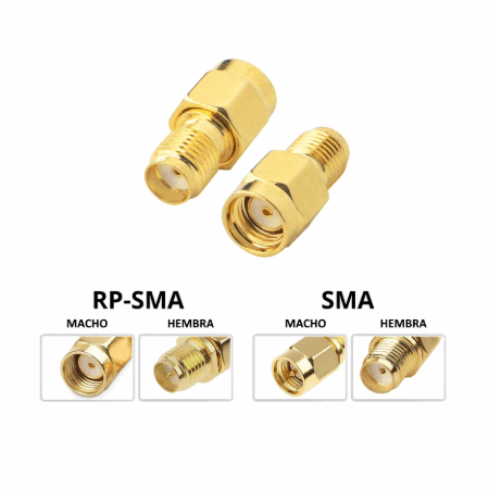Conector SMA (hembra) RP-SMA (macho) (2pc)