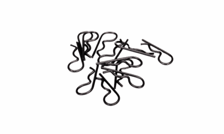 Clips de carrocería Traxxas Medianos (Negro) (12pcs) TRX3934A