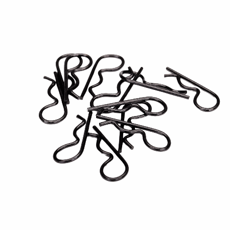Clips de carrocería Traxxas Medianos (Negro) (12pcs) TRX3934A
