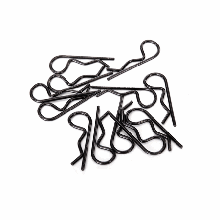 Clips de carrocería Traxxas Pequeños (Negro) (12pcs) TRX1834A