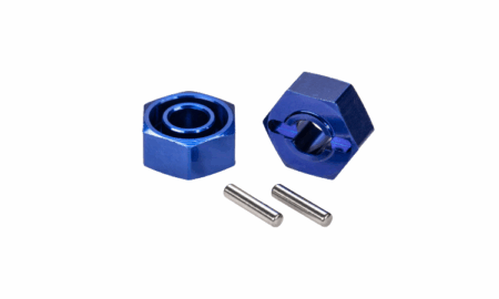 Hexágonos Traxxas 12mm (anodizado azul, aluminio ligero) (2pcs) TRX1654X