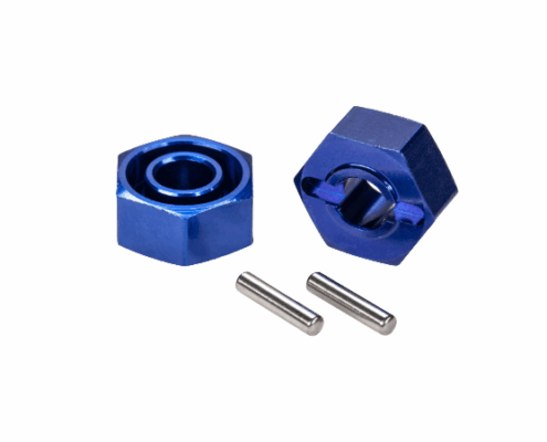 Hexágonos Traxxas 12mm (anodizado azul, aluminio ligero) (2pcs) TRX1654R