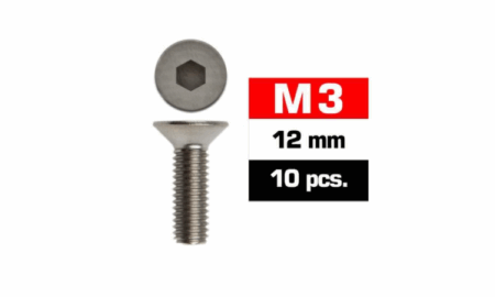 Tornillos M3x12 Ultimate Racing avellanado (10pcs) UR161312