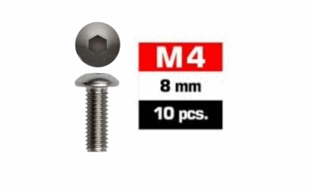 Tornillos M4x8 Ultimate Racing botón (10pcs) UR162408