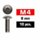 Tornillos M4x8 Ultimate Racing botón (10pcs) UR162408