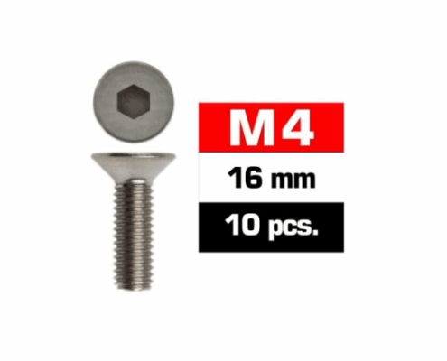Tornillos M4x16 Ultimate Racing avellanado (10pcs) UR161416
