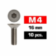 Tornillos M4x16 Ultimate Racing avellanado (10pcs) UR161416