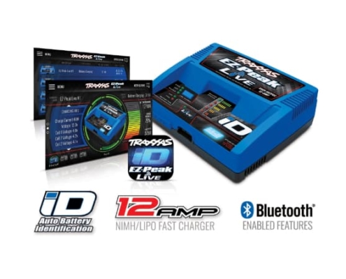 Cargador doble Traxxas EZ-Peak Live de 10 amperios 4S TRX2971