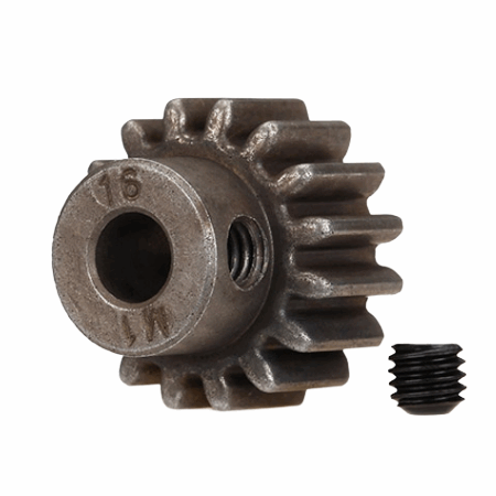 Piñón Traxxas 16 dientes (1.0 paso metrico) para eje de 5mm TRX6489X