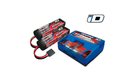Combo Cargador Traxxas Dual EZ-Peak con 2 Baterías 3S 5000mah TRX2990