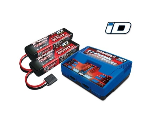 Combo Cargador Traxxas Dual EZ-Peak con 2 Baterías 3S 5000mah TRX2990