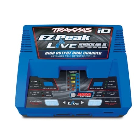 Cargador doble Traxxas EZ-Peak Live de 26 amperios 4S TRX2973