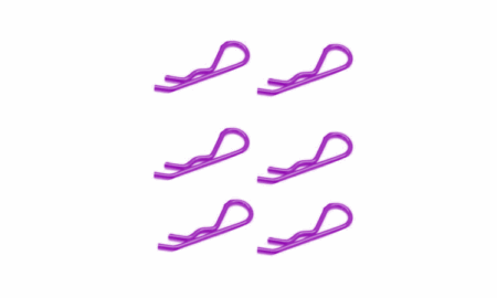 Clips de carrocería Grandes 1/8 Fastrax Rosa (6pcs) FAST210MP