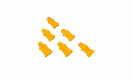 Tiradores de clips de carrocería Absima naranja neón (6pcs) 2440055