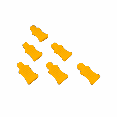 Tiradores de clips de carrocería Absima naranja neón (6pcs) 2440055