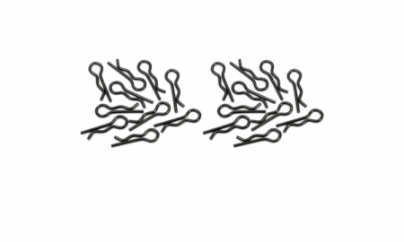 Clips de carrocería HPI pequeños 4mm (negros) (20pcs) HPI-6121
