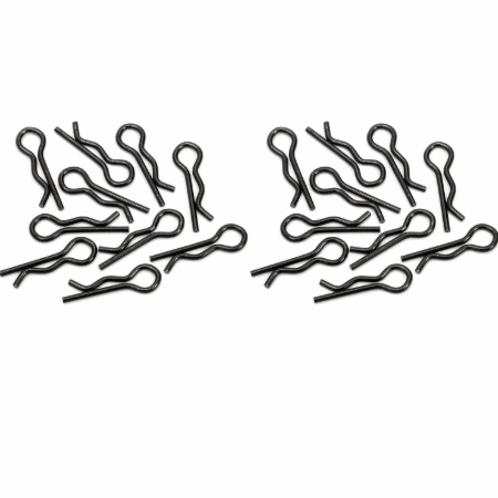 Clips de carrocería HPI pequeños 4mm (negros) (20pcs) HPI-6121