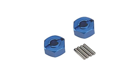 Hexágonos Traxxas 12mm (anodizado azul, aluminio ligero) (2pcs) TRX1654X