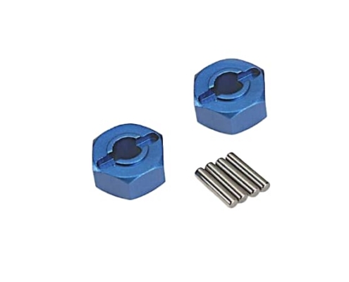 Hexágonos Traxxas 12mm (anodizado azul, aluminio ligero) (2pcs) TRX1654X
