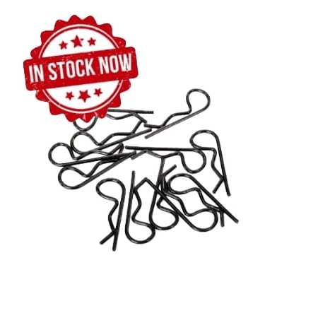 Clips de carrocería Traxxas Pequeños (Negro) (12pcs) TRX1834A