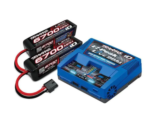 Combo Cargador Dual Traxxas EZ-Peak Live con 2 Batería 4S 6700mah TRX2997