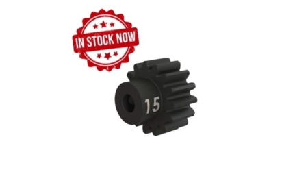 Piñón Traxxas 15 dientes (32p) (acero mecanizado) eje 3mm TRX3945X