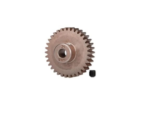 Piñón Traxxas 34T (0.8 paso métrico, compatible con paso 32) para eje de 5mm TRX5639