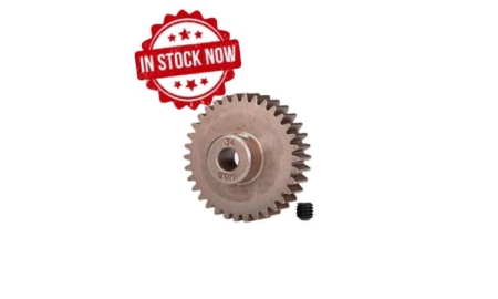 Piñón Traxxas 34T (0.8 paso métrico, compatible con paso 32) para eje de 5mm TRX5639