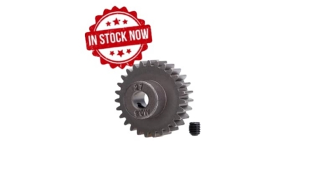 Piñón Traxxas 27T (0.8 paso métrico, compatible con paso 32) para eje de 5mm TRX5647