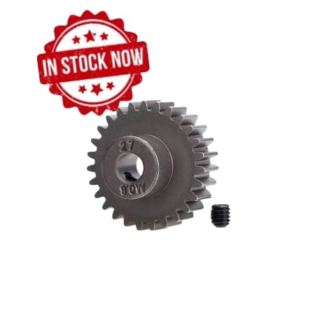 Piñón Traxxas 27T (0.8 paso métrico, compatible con paso 32) para eje de 5mm TRX5647