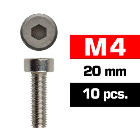 Tornillos M4x20 Ultimate Racing cilíndrico (10pcs) UR163420