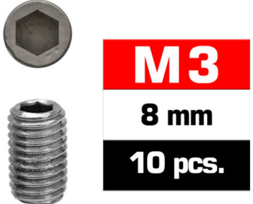 Prisioneros M3x8 Ultimate Racing (10pcs) UR164308
