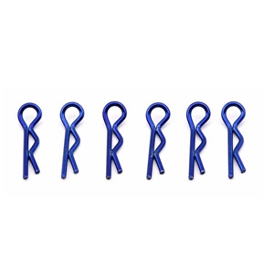Clips de carrocería Team Associated Azul metálico (6pcs) 1736
