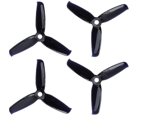 Set de Hélices Gemfan 3052-3 tres hojas negras (4pcs) GEM5