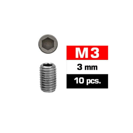 Tornillos prisioneros M3x3 Ultimate Racing (10pcs) UR164303