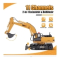 Excavadora Huina 1531 11 canales 1/16