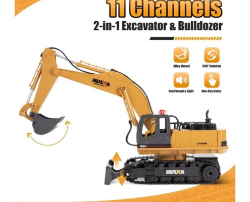 Excavadora Huina 1531 11 canales 1/16