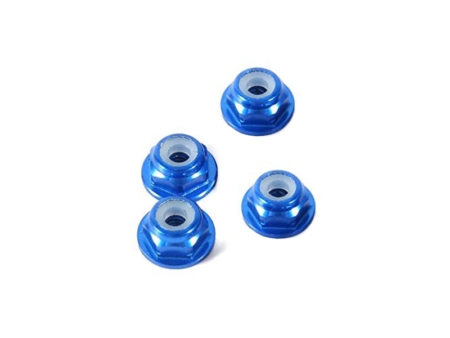 Tuercas de seguridad con brida Fastrax M3 (Azul) (4pcs) FTM3BF