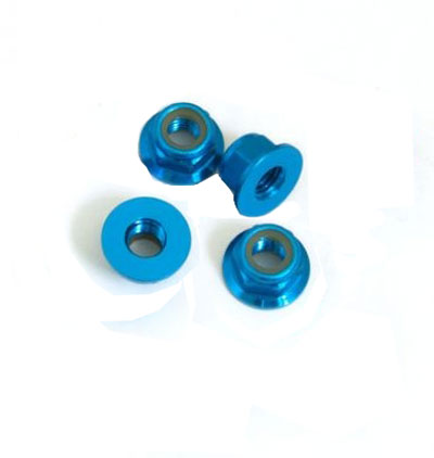 Tuercas de seguridad con brida Fastrax M5 (Azul) (4pcs) FTM5BF