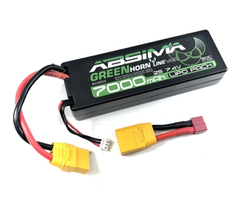 Batería Absima LiPo 2S 7,4V 50C 7000 HardCase Greenhorn Vol.2 XT90/T-Plug 4140019